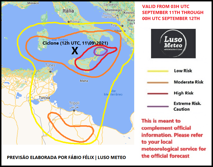Tempo Severo Mediterrâneo - 11 de Setembro: Ciclone afeta intensamente Itália