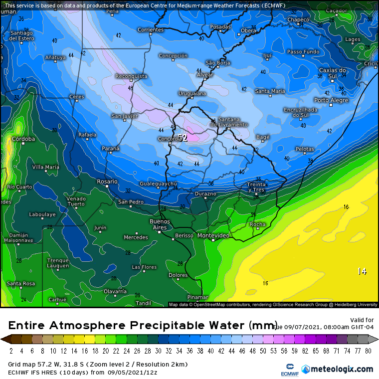 Tempo severo na América do Sul entre dias 6 e 8 de Setembro