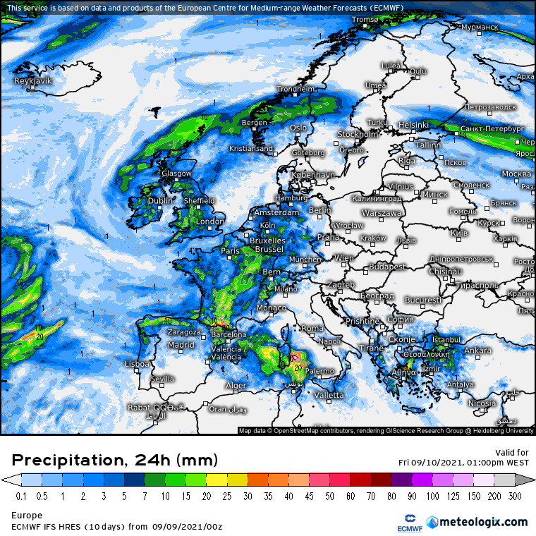 Tempo Severo Europa: Dias 910 de Setembro Tempo Severo Europa: Dias 910 de Setembro