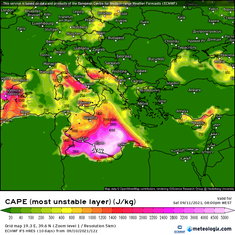 Tempo Severo Mediterrâneo - 11 de Setembro: Ciclone afeta intensamente Itália