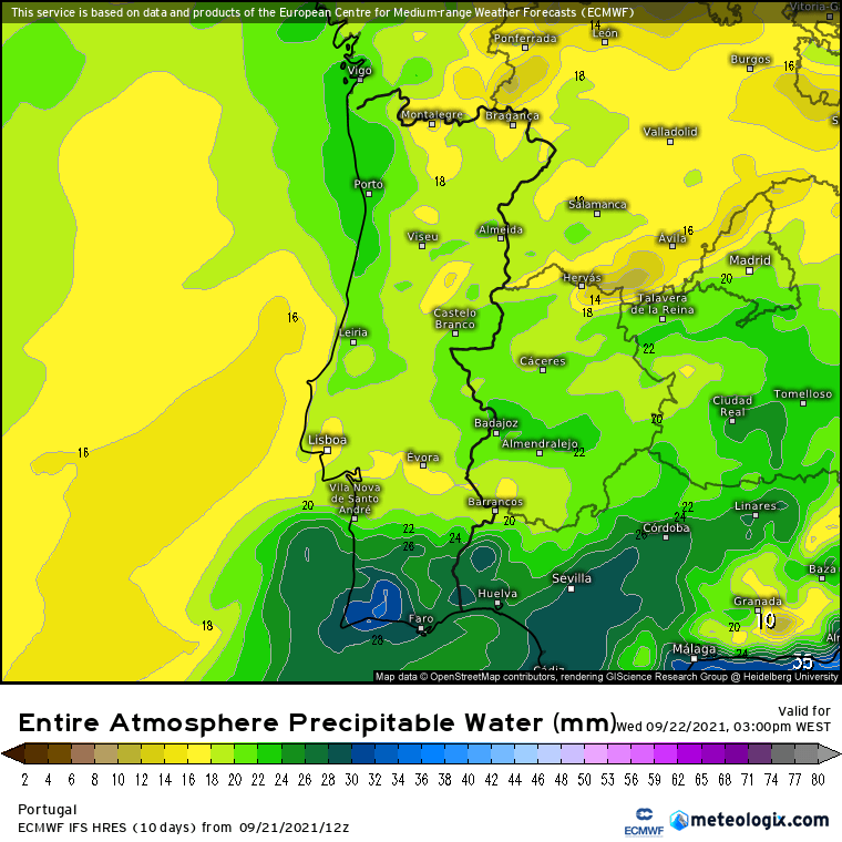 Trovoadas Quarta, 22 de Setembro: Análise Trovoadas Quarta, 22 de Setembro: Análise