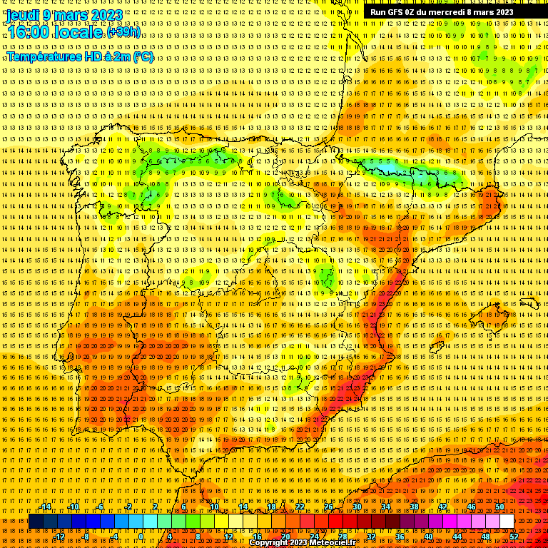 Previsão para Quinta, 9 de Março