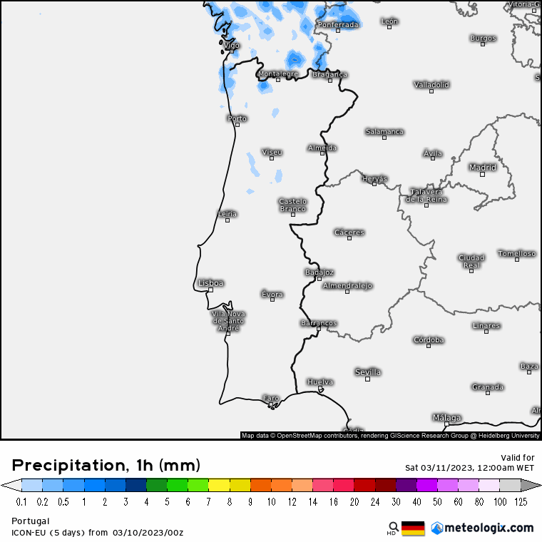 Previsão para Sábado, 11 de Março