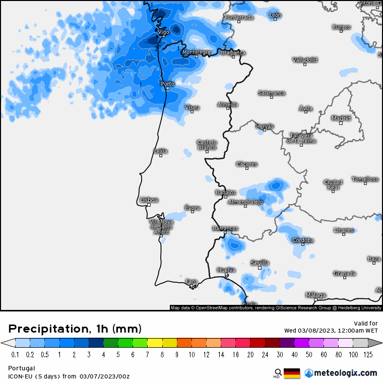 Previsão para Quarta, 8 de Março