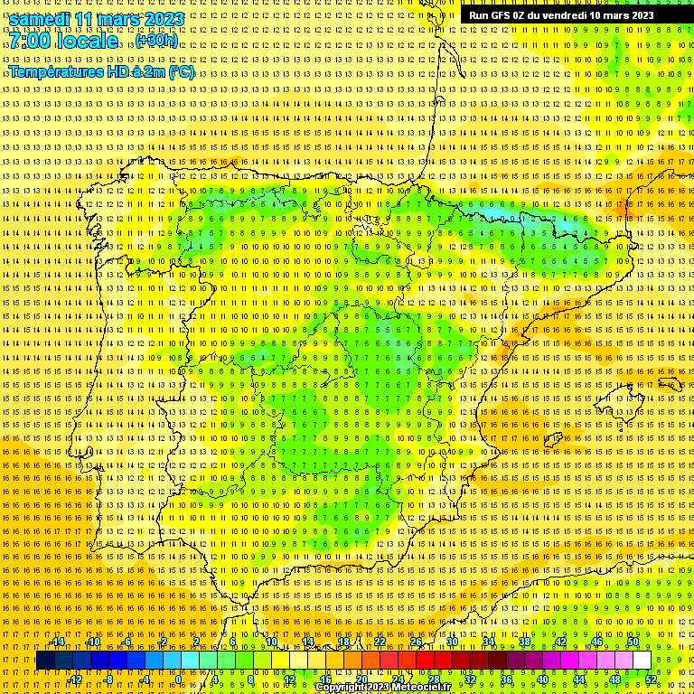 Previsão para Sábado, 11 de Março