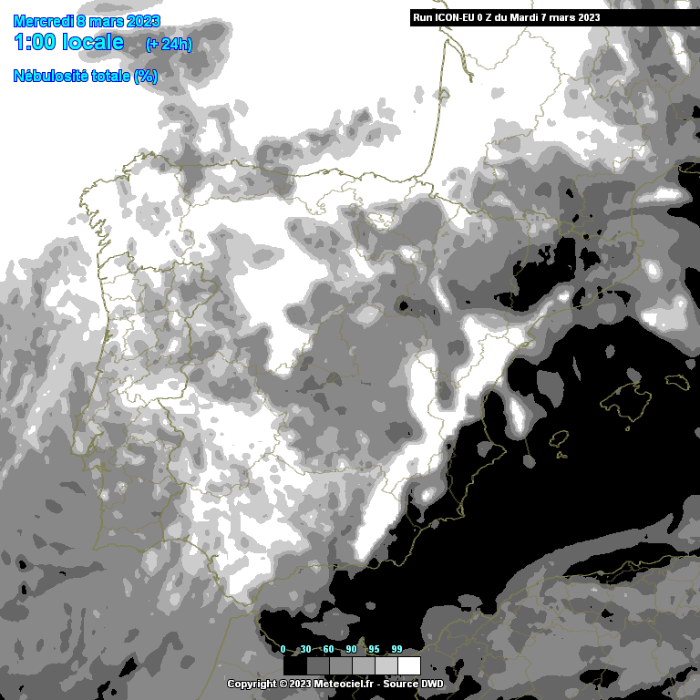 Previsão para Quarta, 8 de Março