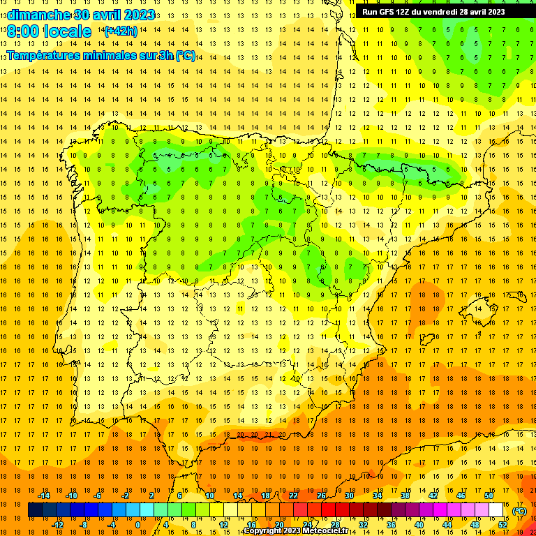 Previsão para Domingo, dia 30 de Abril