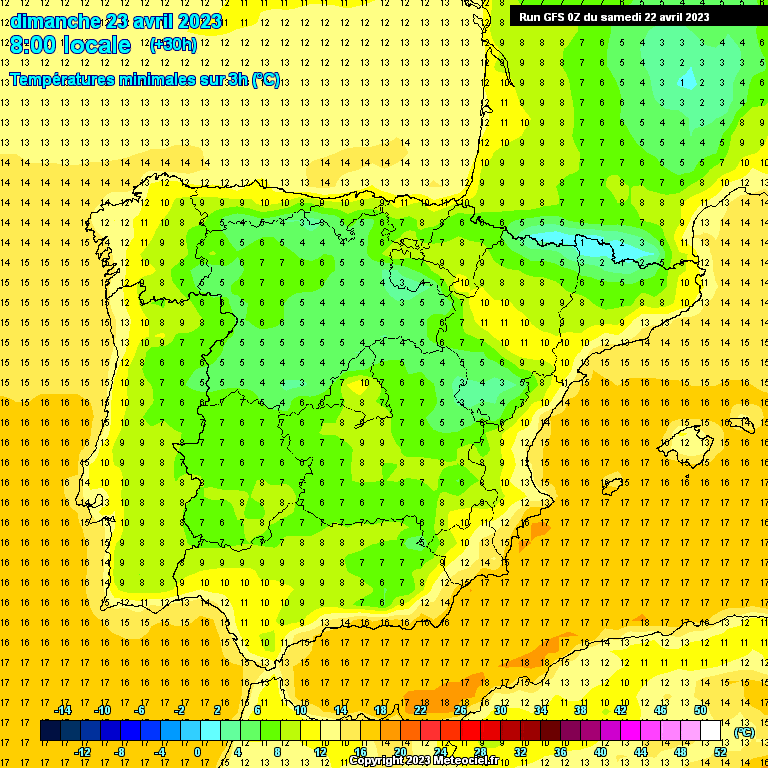 Previsão para Domingo, 23 de Abril