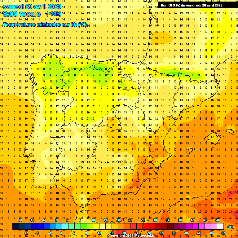 Previsão para Sábado, 29 de Abril