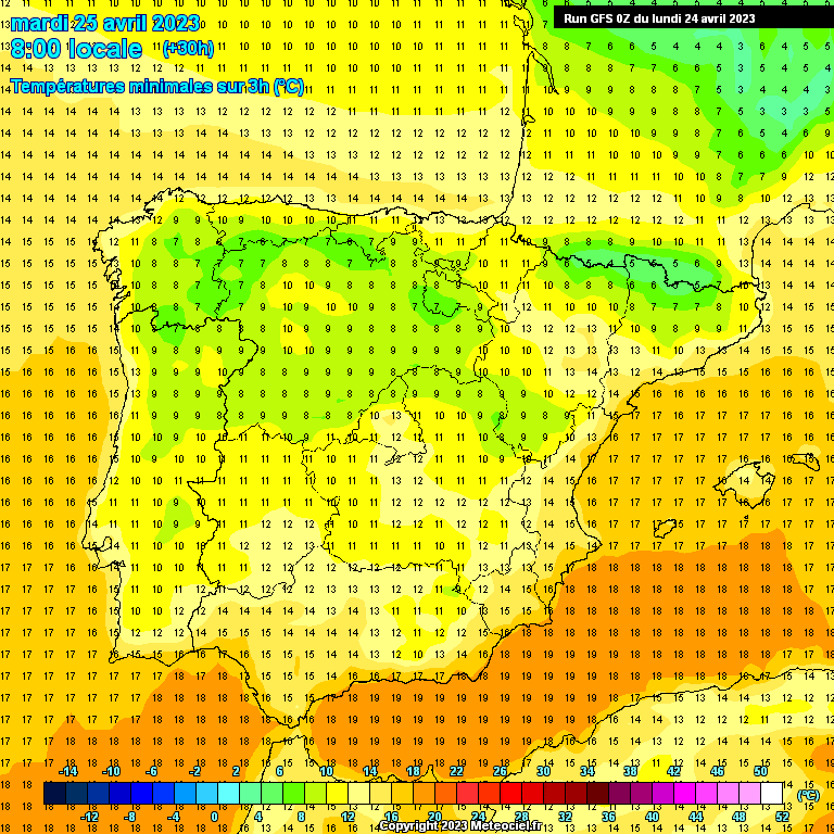 Previsão para Terça, 25 de Abril