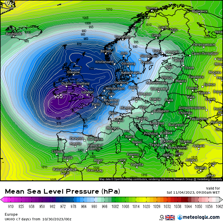 Duas tempestades fortes em 4 dias a "varrer" a Europa Ocidental - situação severa Duas tempestades fortes em 4 dias a "varrer" a Europa Ocidental - situação severa
