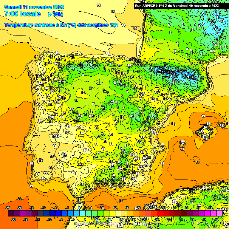 Previsão de Temperaturas, Portugal Continental