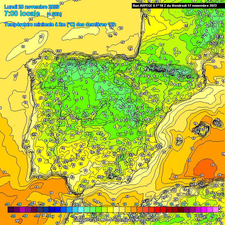 Segunda, 20 de Novembro Temperaturas