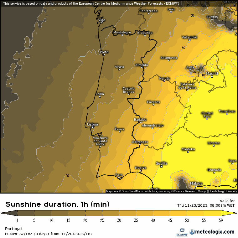 Previsão do Tempo para Quinta, 23 de Novembro de 2023