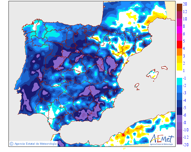 Previsão de descida de temperaturas na Quarta-feira!