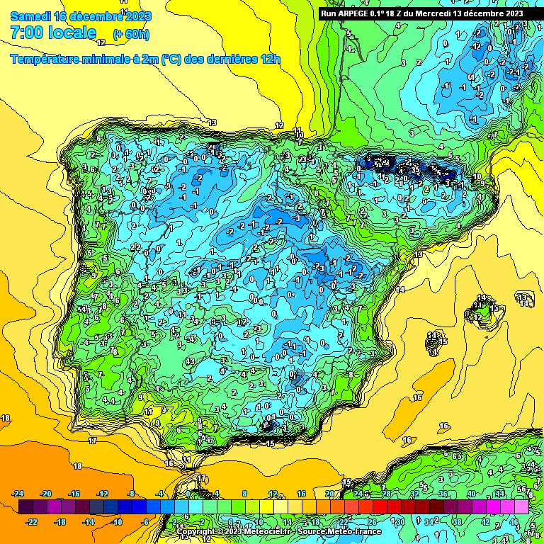 Previsão do Tempo para Sábado, 16 de Dezembro de 2023 Temperaturas para Sábado