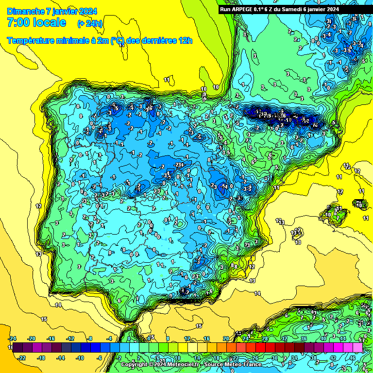 Previsão de Temperaturas Domingo - Algum Frio