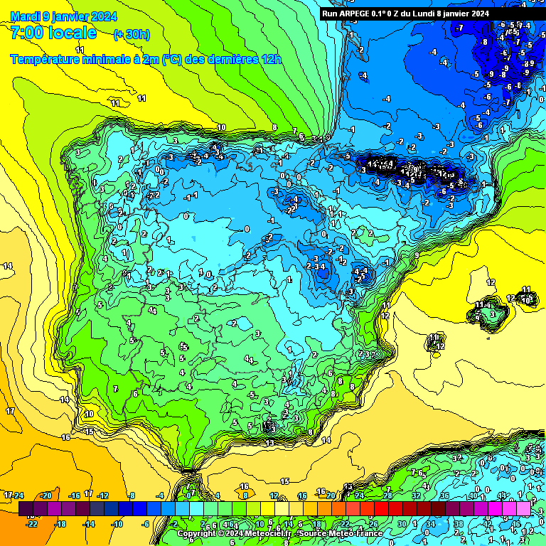Subida de temperatura Terça