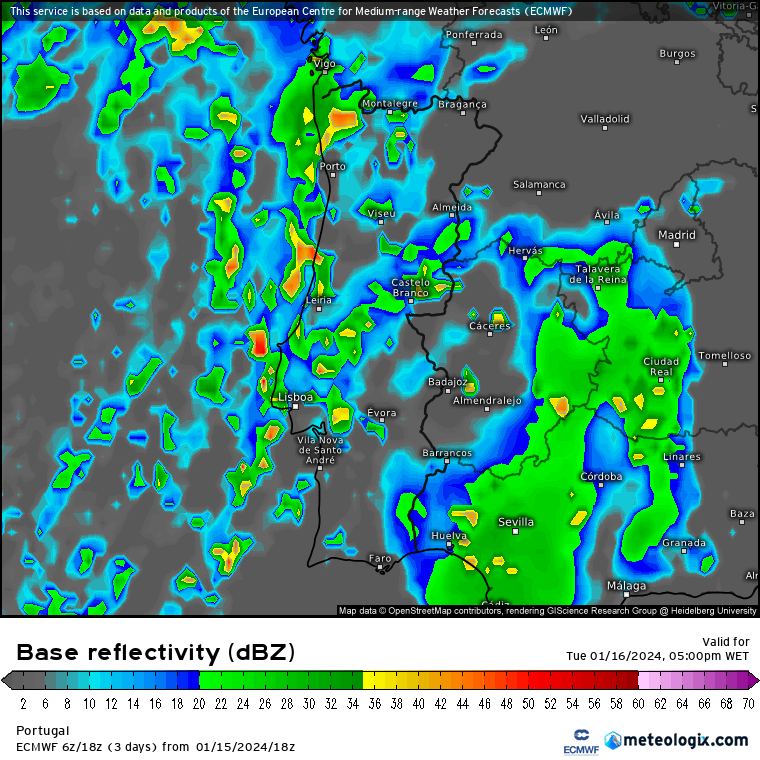 Depressão IRENE - Forte tempestade a partir do final da tarde desta Terça, dia 16 - Previsão Detalhada